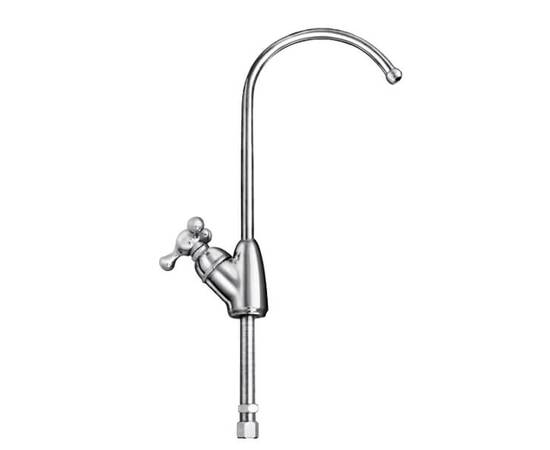 Кран чистой воды №8, цвет — серебро, с керамическим переключателем, вход - ¼", изображение 2